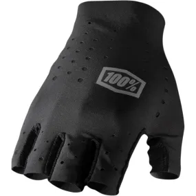 100% Sling Short Finger Gloves - Black