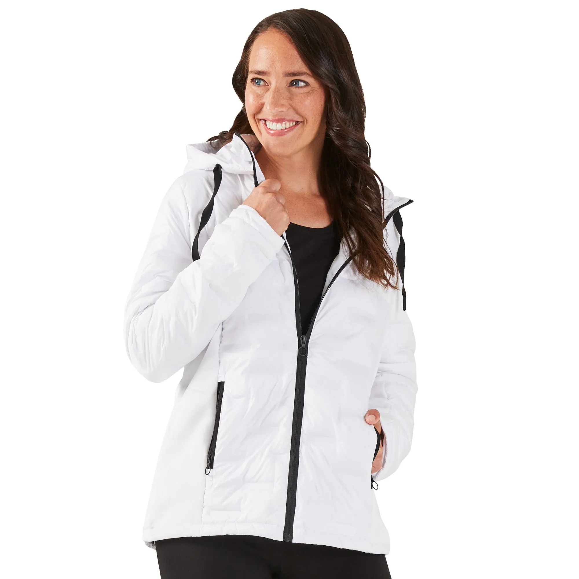 ACX Active Women's Mix Media Quilted Jacket