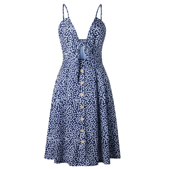 Avery Bow Midi Summer Dress