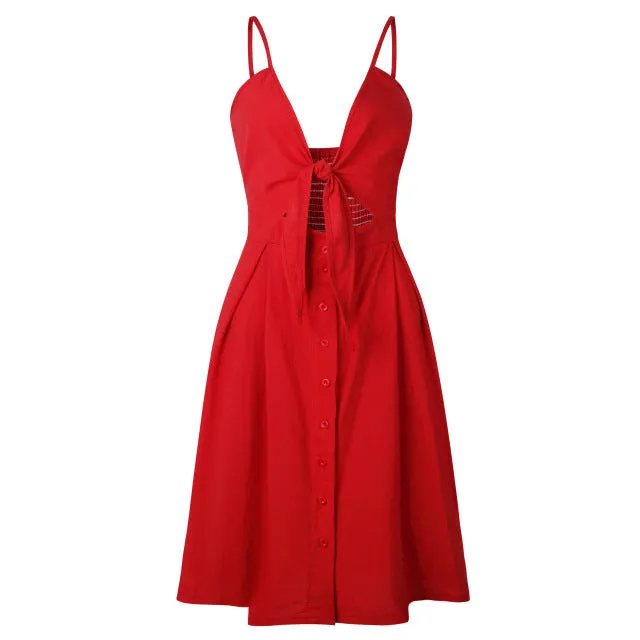 Avery Bow Midi Summer Dress