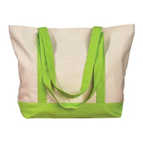 BAGedge Natural/Lime 12 oz Canvas Boat Tote