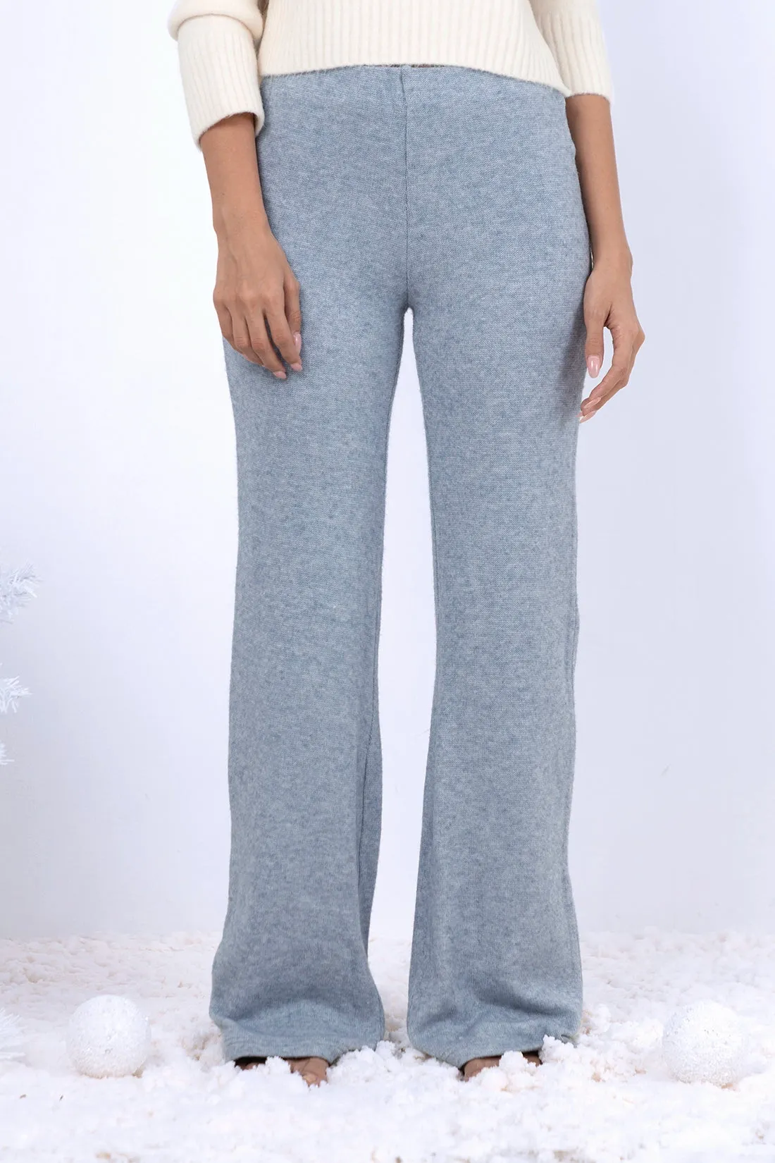 Blue Soft Knit Pants