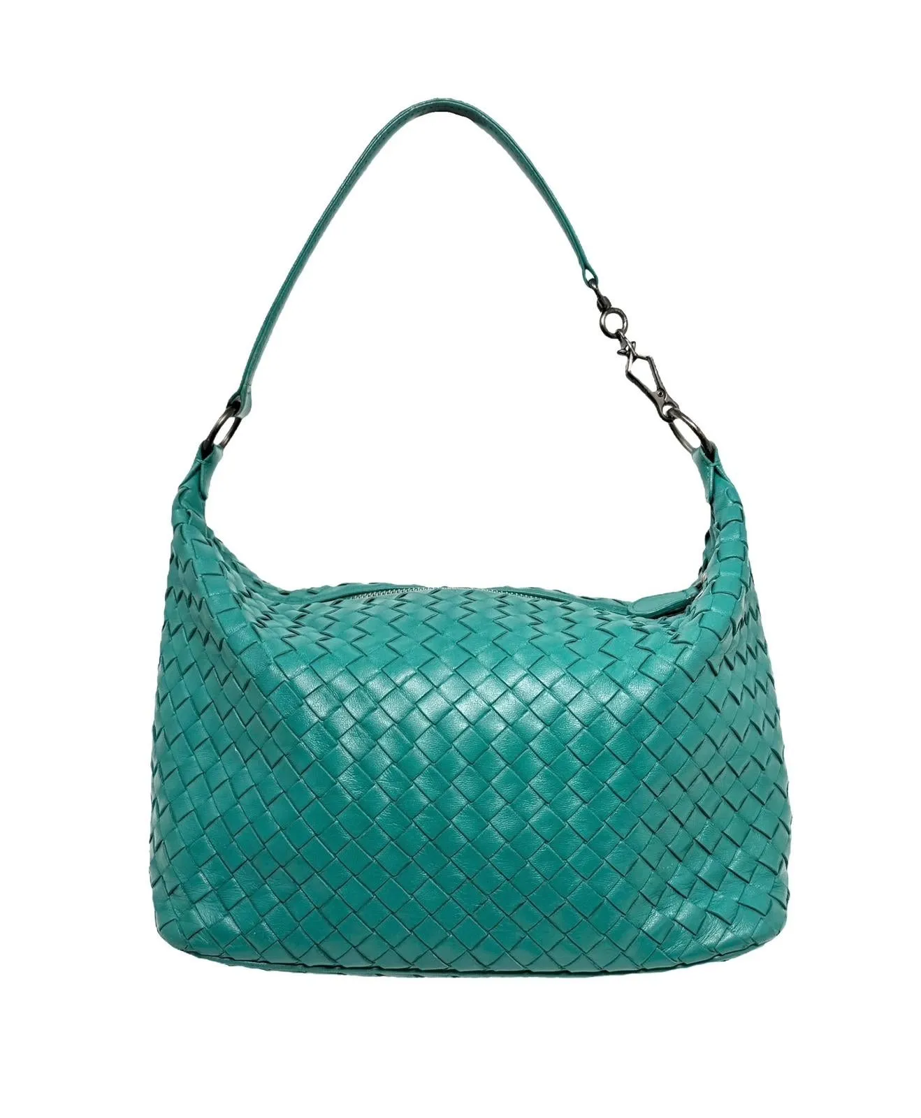 Bottega Veneta Green Woven Shoulder Bag