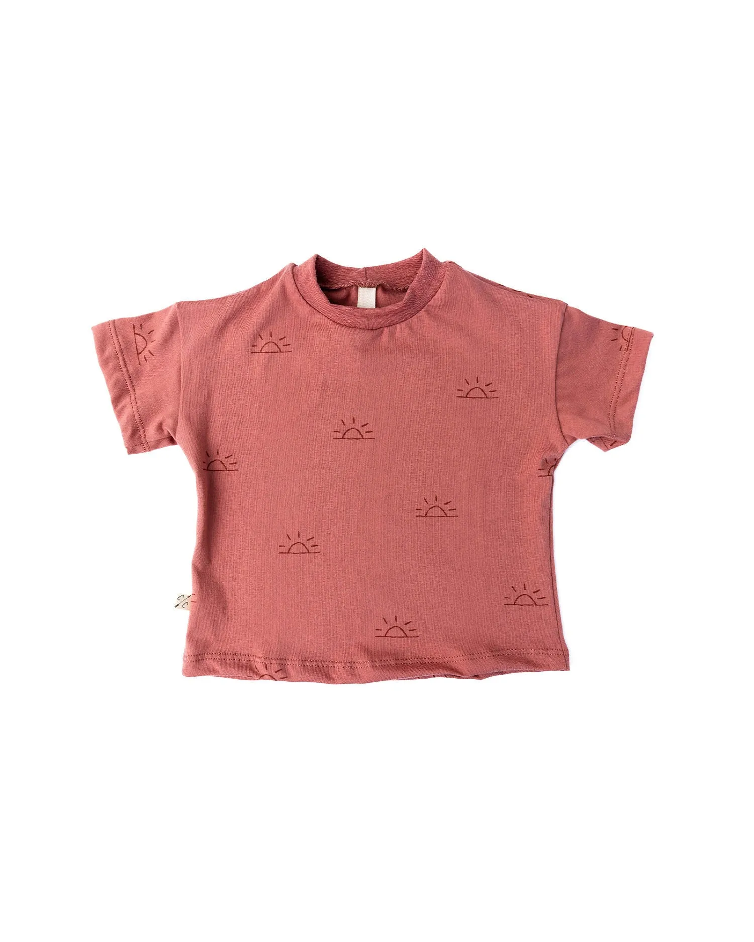 boxy tee CO - sunset on redwood