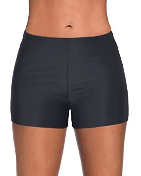 Built-In Front Lining Swim Shorts For Not See-Through-Grey