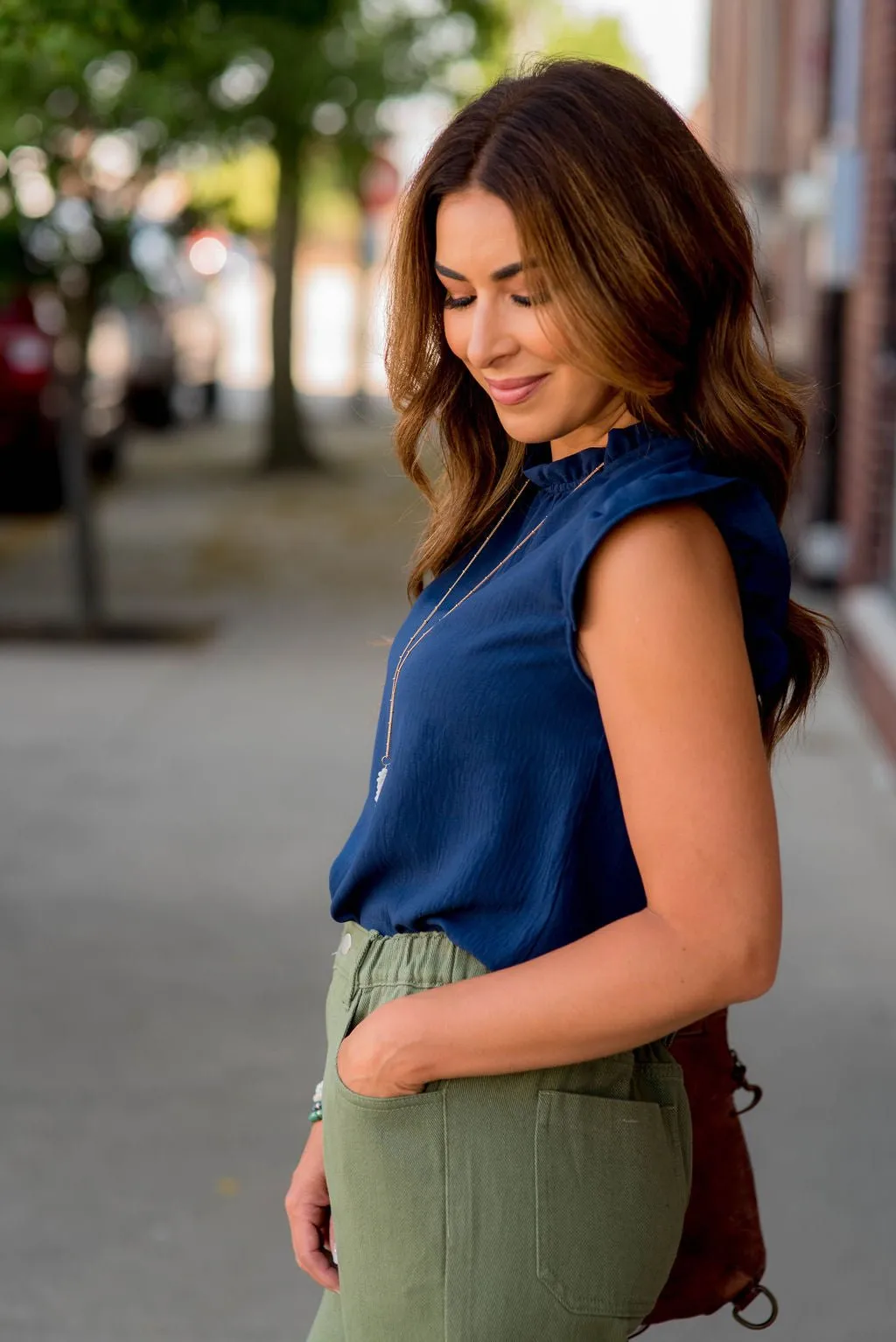 Dressy Ruffle Accented Tank