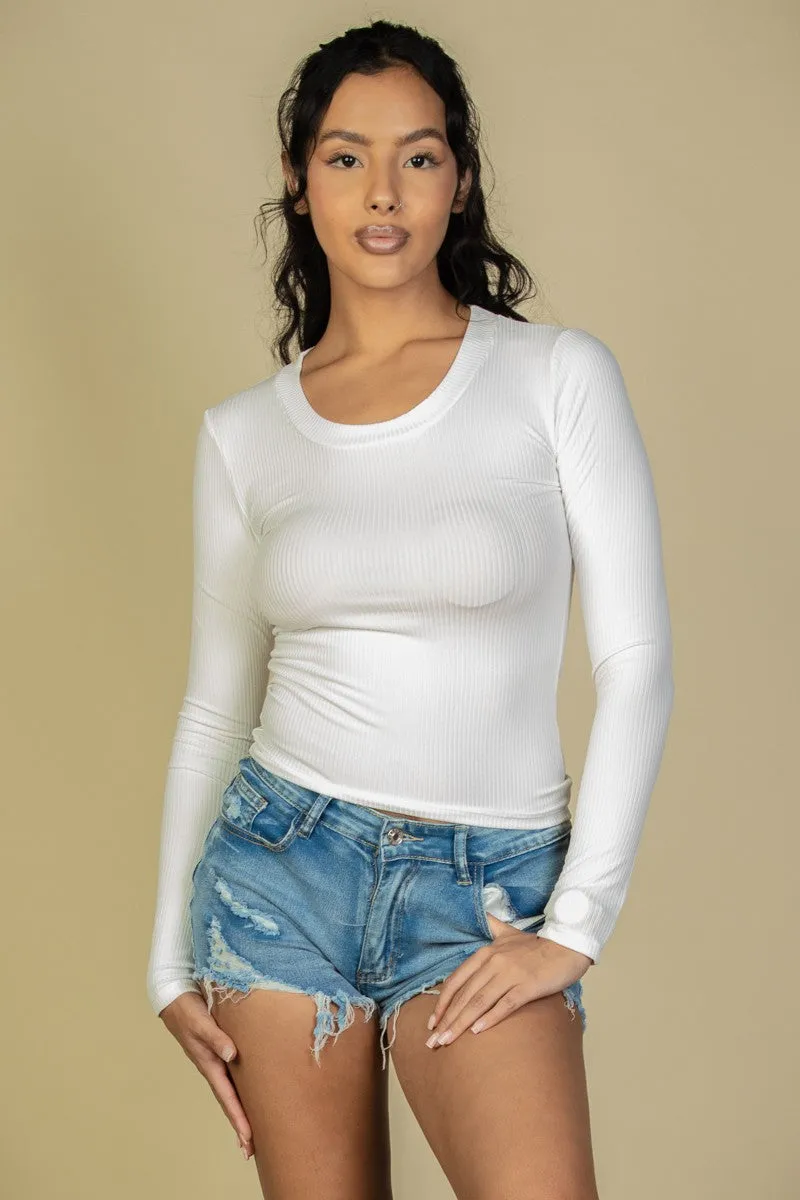 Essence Long Sleeve Ribbed Tee