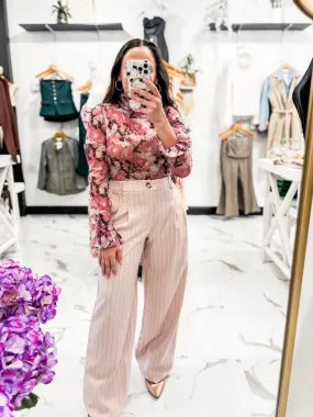 Good Graces Wide Leg Trousers (Soft Pink)