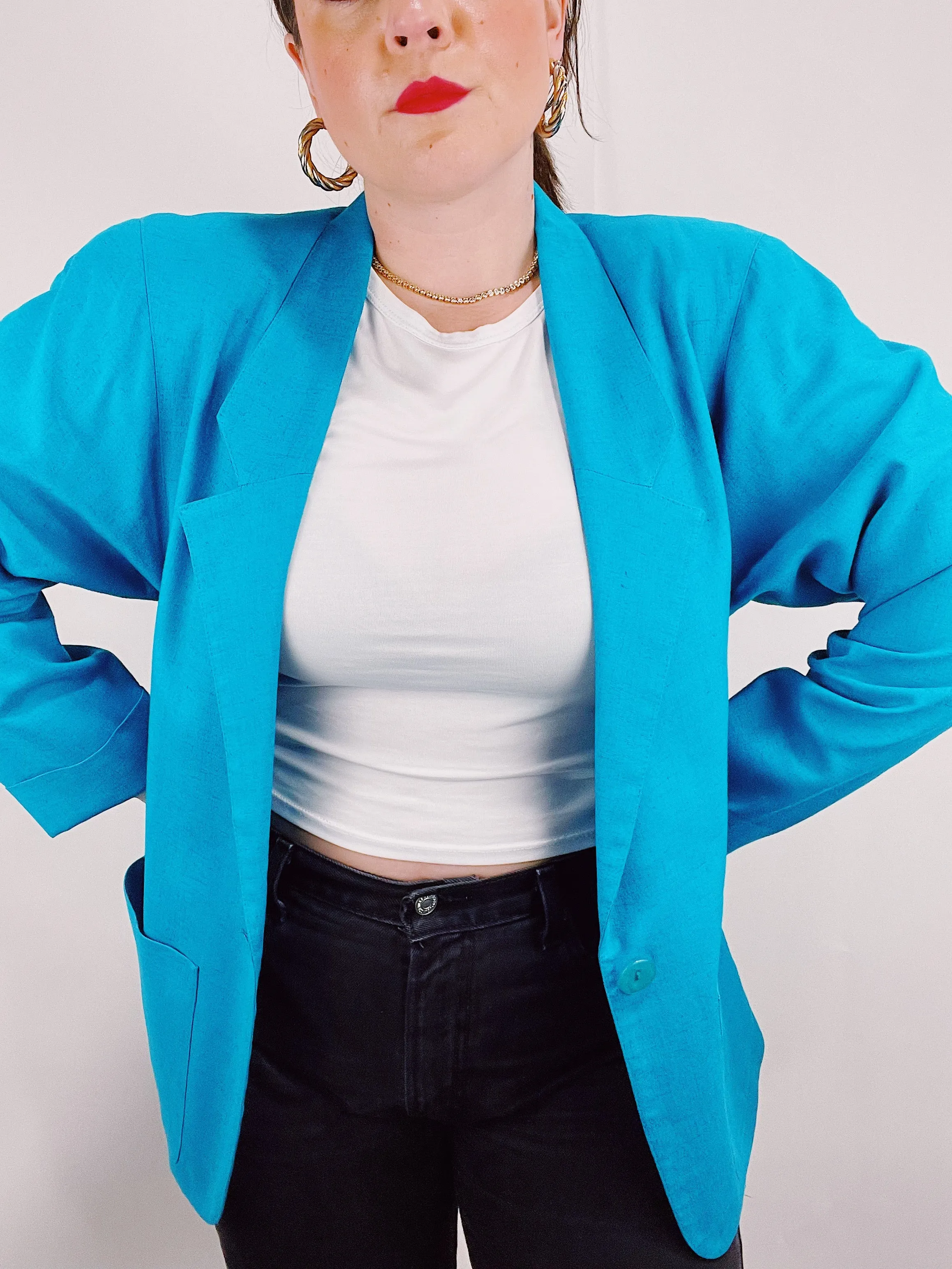 Lightweight Turquoise Blazer