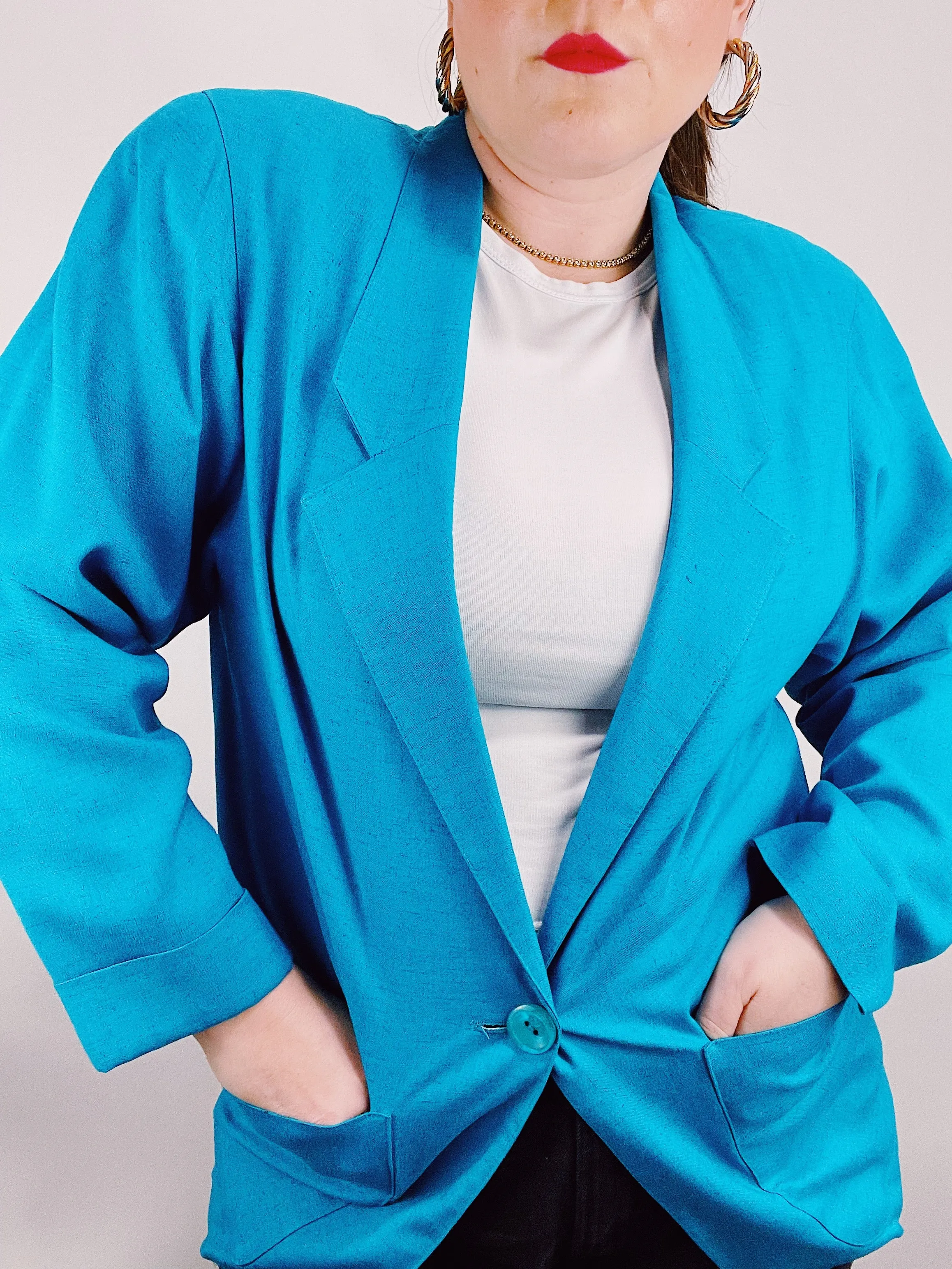 Lightweight Turquoise Blazer