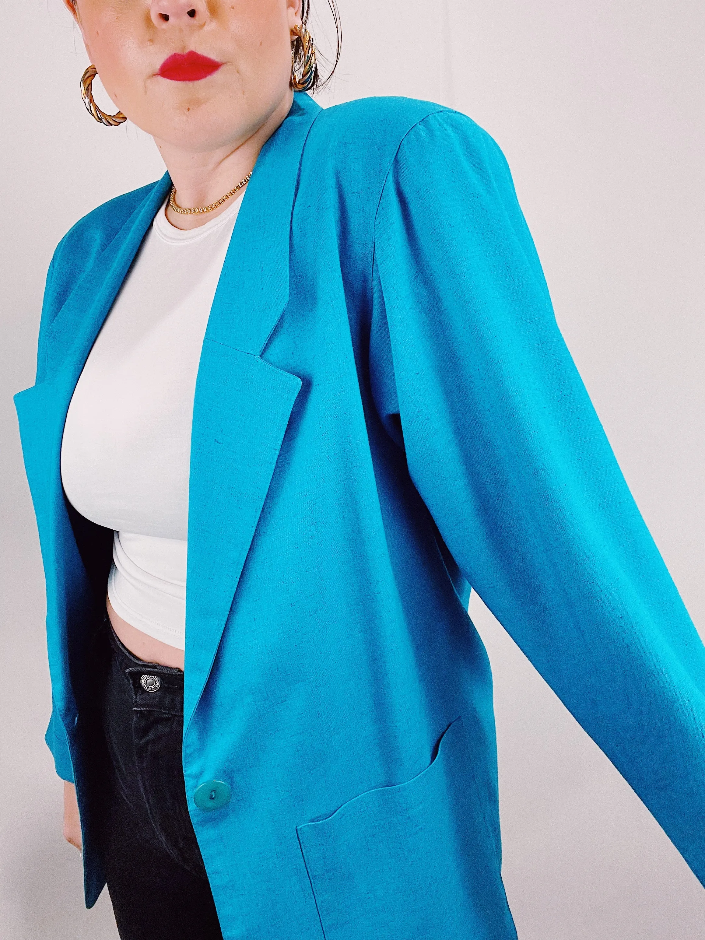 Lightweight Turquoise Blazer