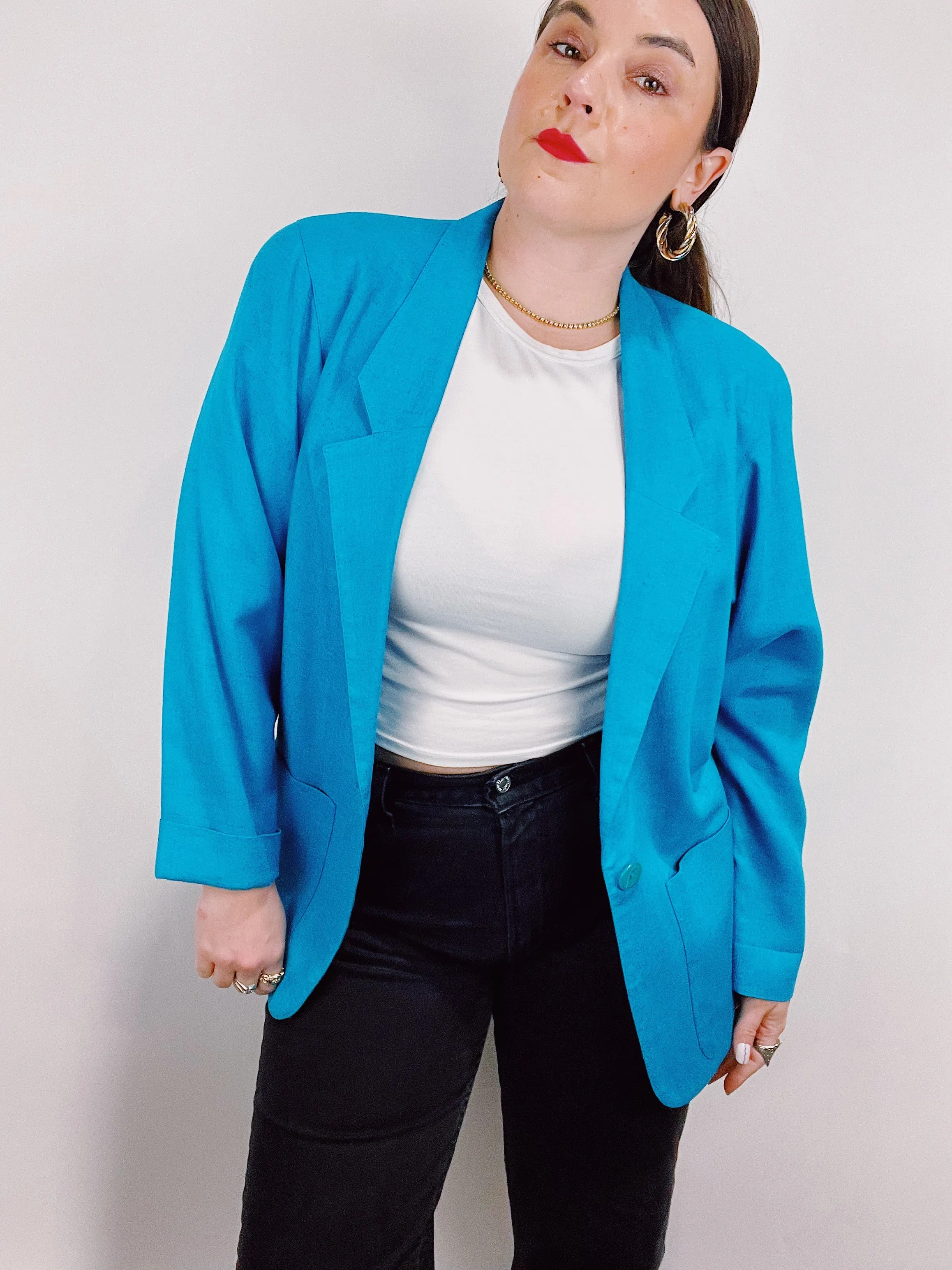 Lightweight Turquoise Blazer