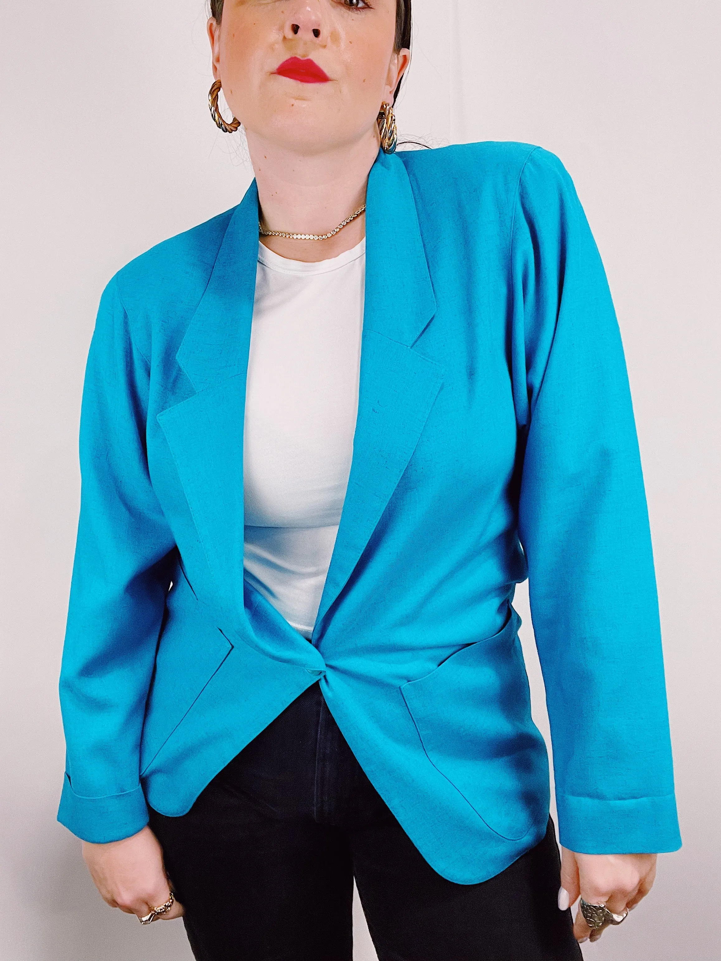 Lightweight Turquoise Blazer