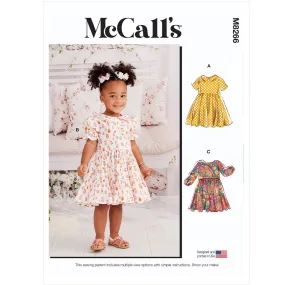 M8266 Toddlers' Dresses (1/2-1-2-3-4)