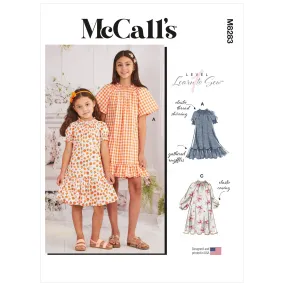 M8283 Children's and Girls' Dresses