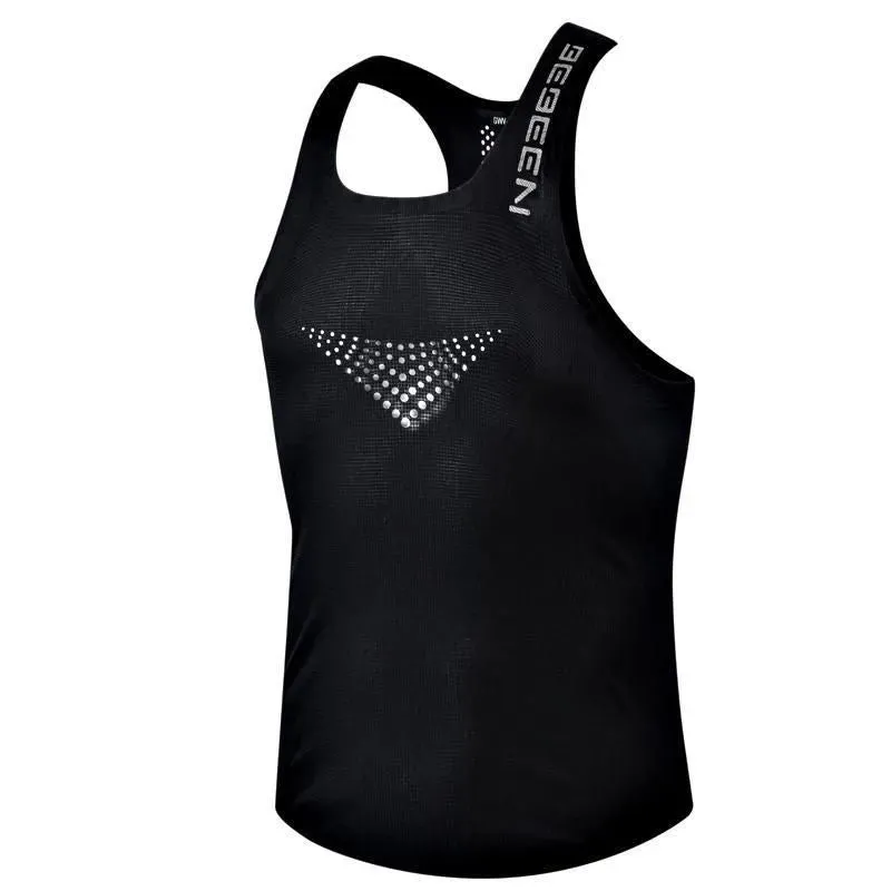 Mens Vest Mesh Breathable  Sports Sleeveless Top