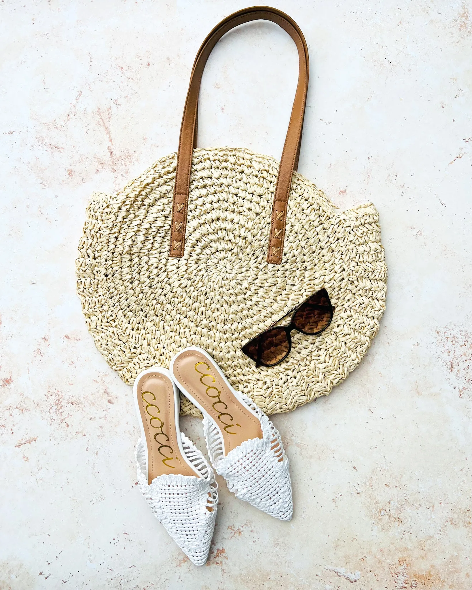 Natural Round Woven Bag