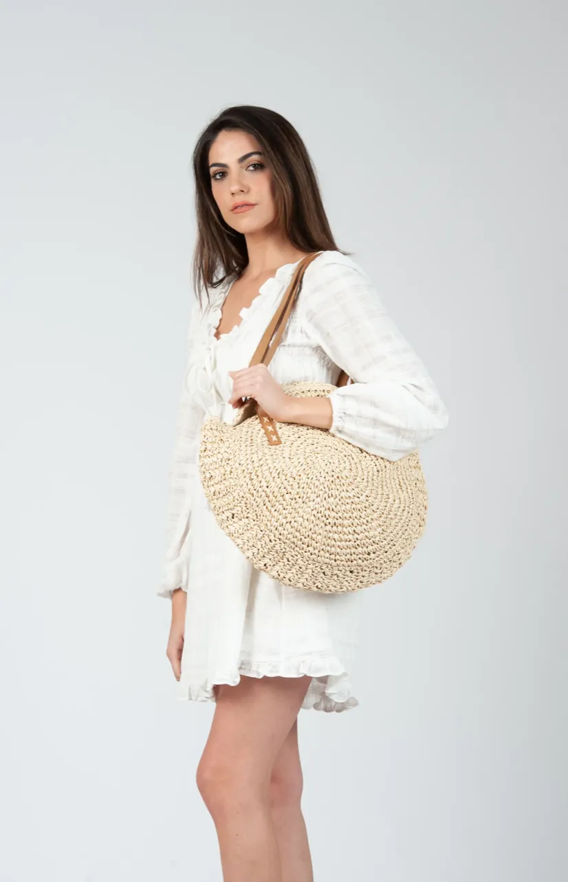 Natural Round Woven Bag