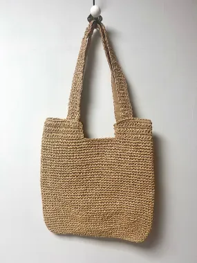 Natural Woven Shoulder Basket