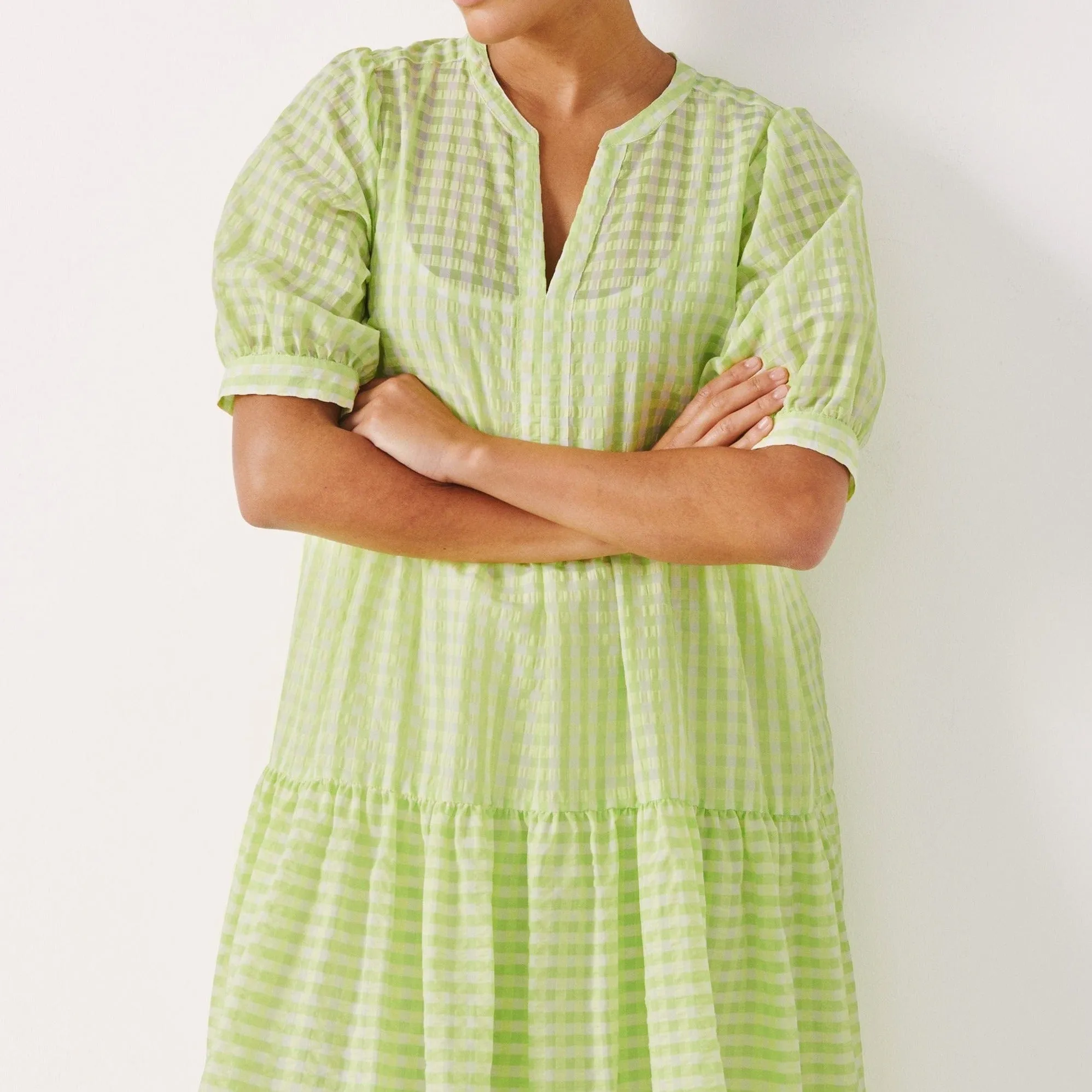 Part Two Nidia Woven Dress Gras Green