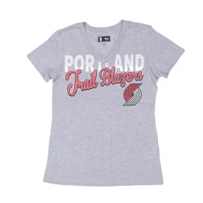 Portland Trail Blazers Women's Training Gray V-Neck Tee