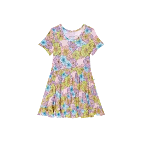 Posh Peanut Kourtney Short Sleeve Ruffled Twirl Dress