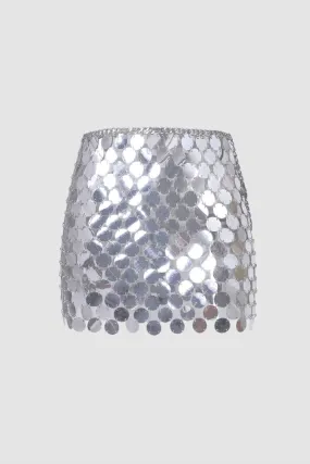 Sequined Mini Skirt