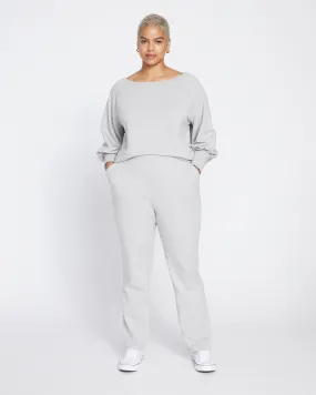 Super Soft Terry Flares - Heather Grey