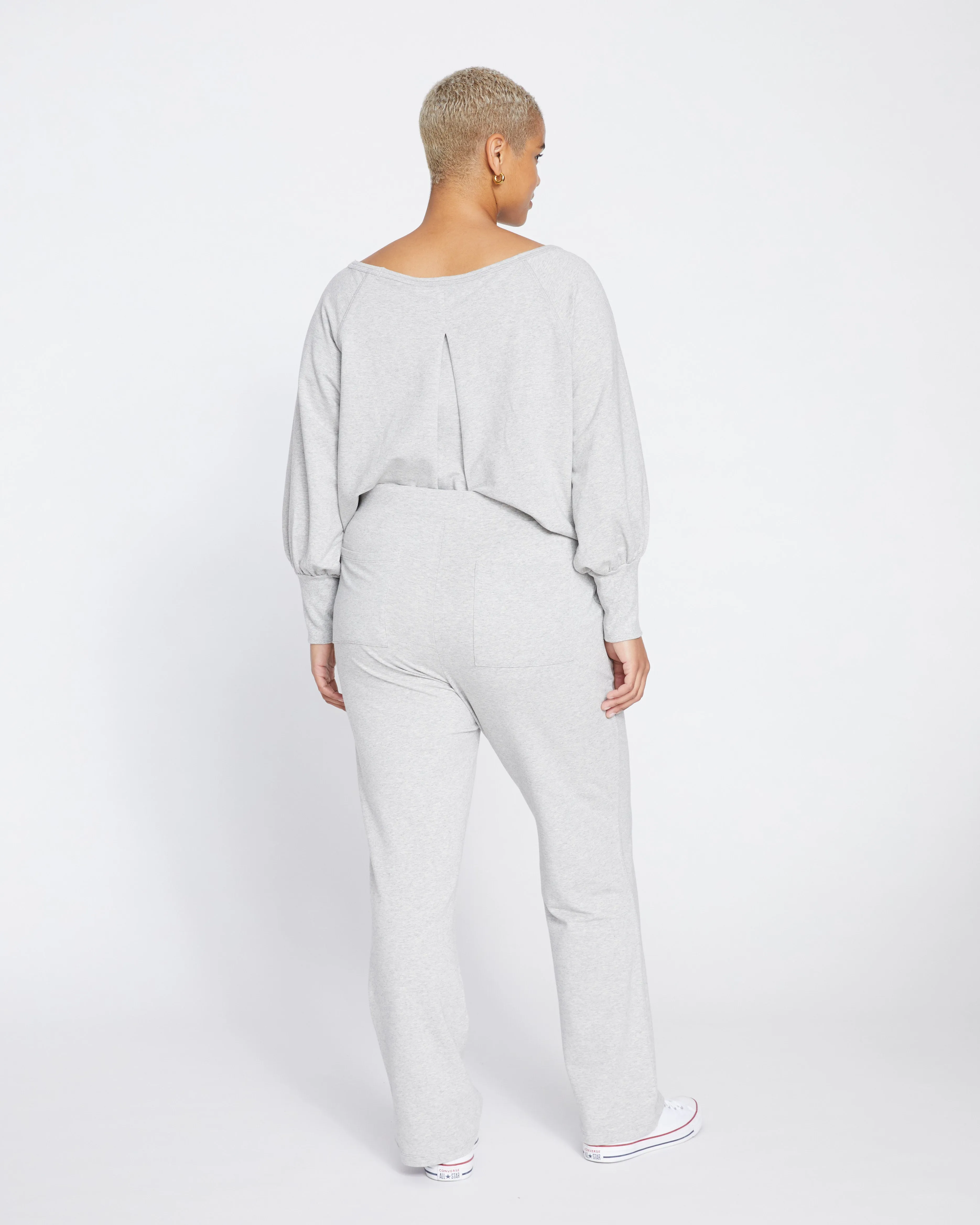 Super Soft Terry Flares - Heather Grey