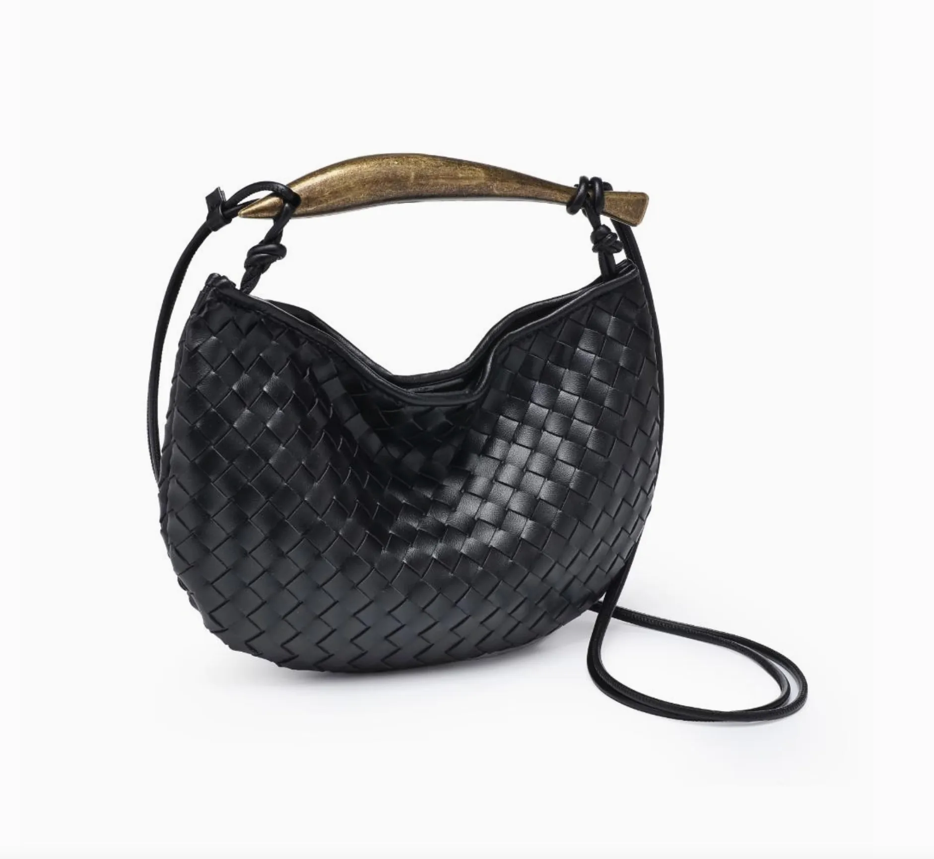 Uma Woven Crossbody Purse - Black