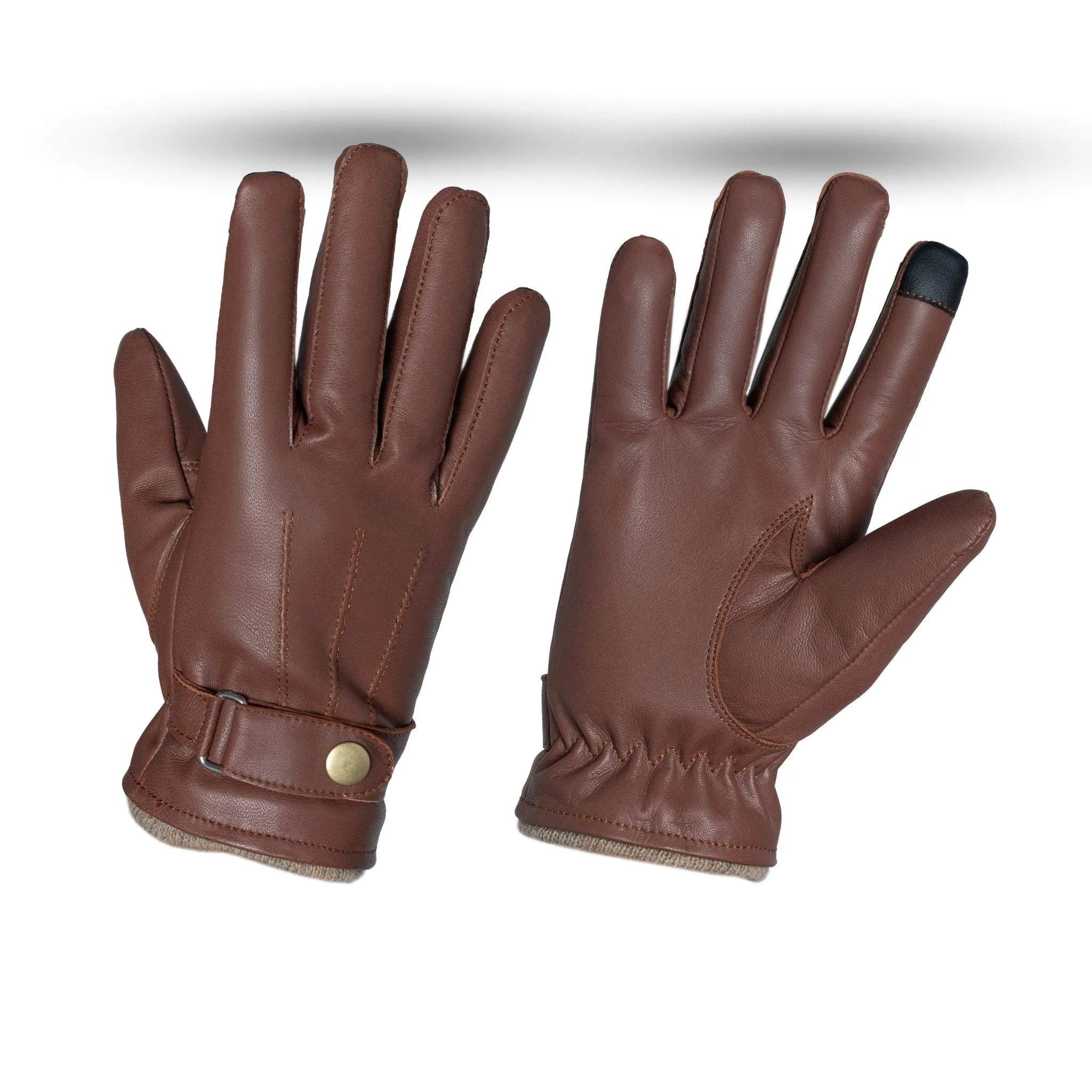 Womens Soft Leather Fashion Winter Gloves Black, Brown or Pink