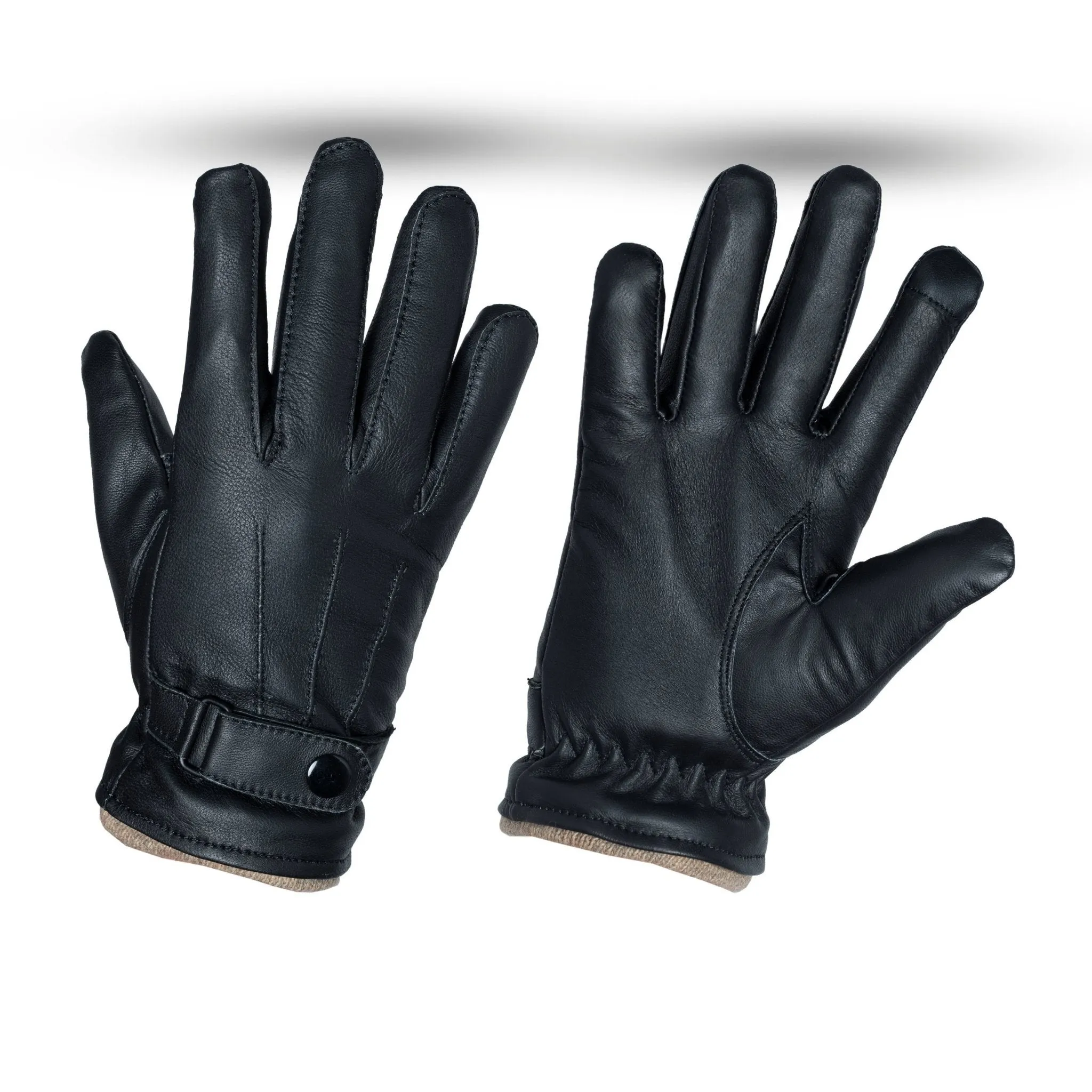 Womens Soft Leather Fashion Winter Gloves Black, Brown or Pink