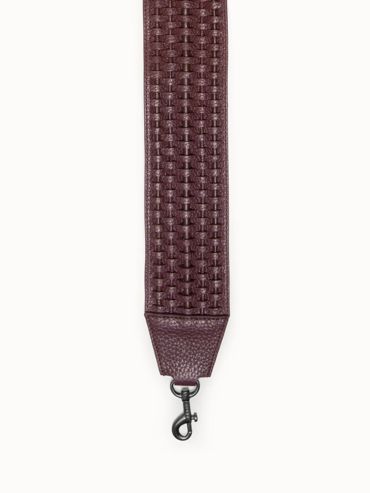 Woven Leather Crossbody Strap